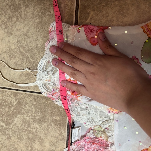 y2k wet seal butterfly sequin slip size large - Picture 10 of 10